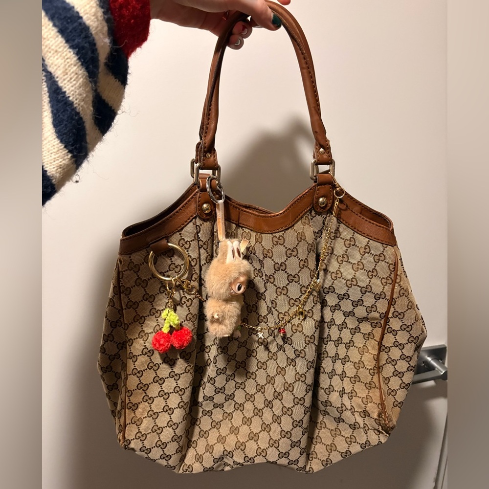 Gucci Beige and Brown Monogram Tote